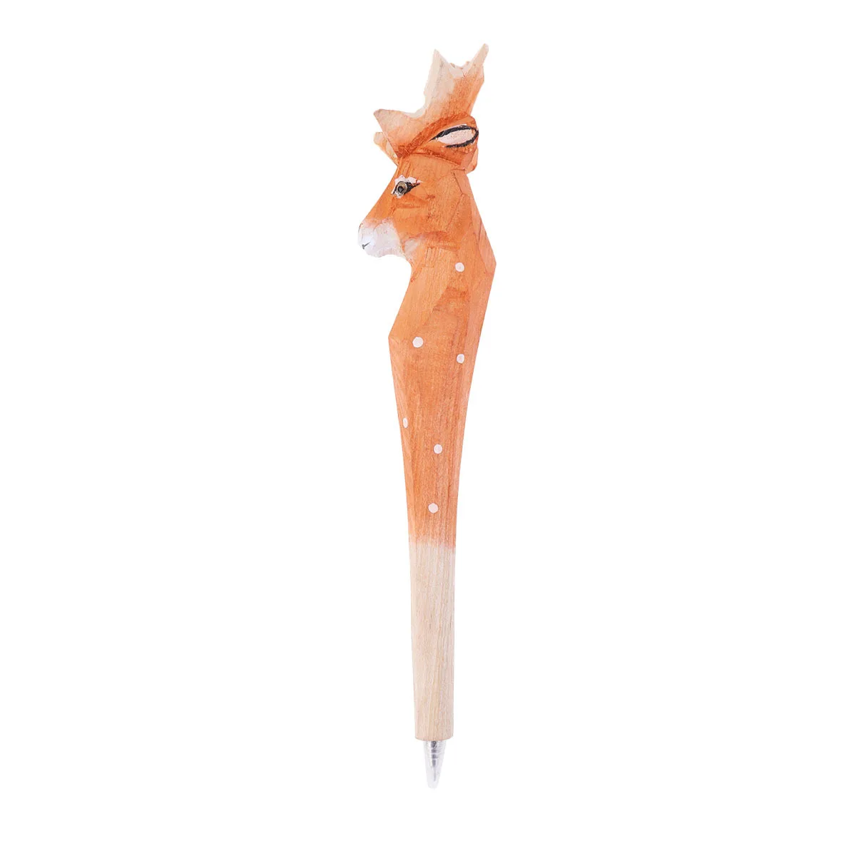 

Cartoon Sika Deer Shaped Carving Pen Handamde Ink Pen Birthday Gifts School Stationery for Little