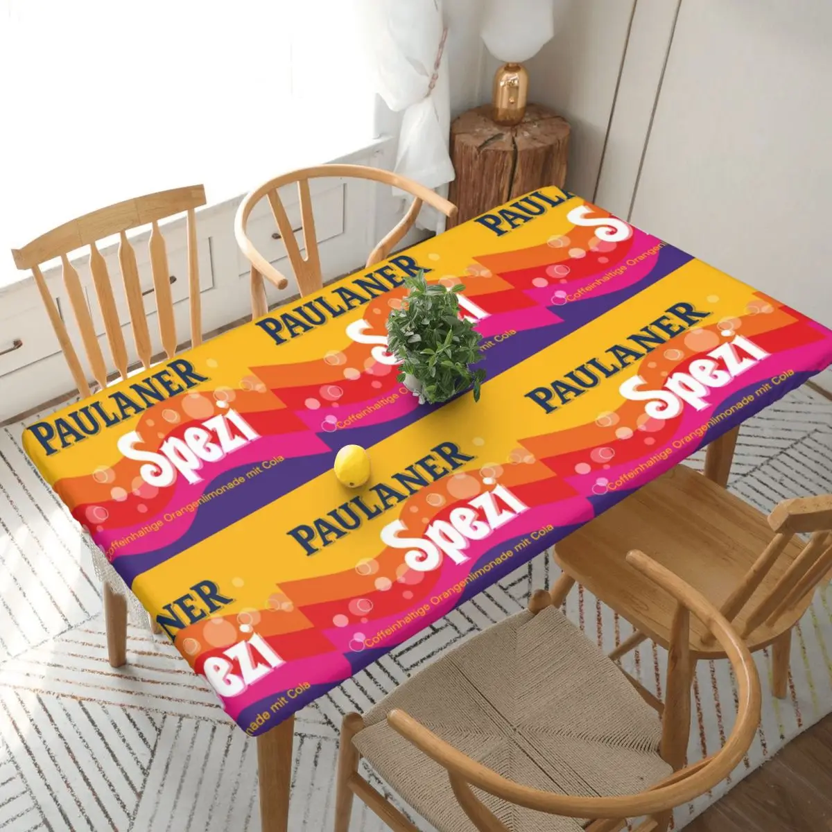 Paulaner Spezi Munich Custom Rectangular Tablecloth Waterproof Table Cover for Festival Party Decorations Table Cloth