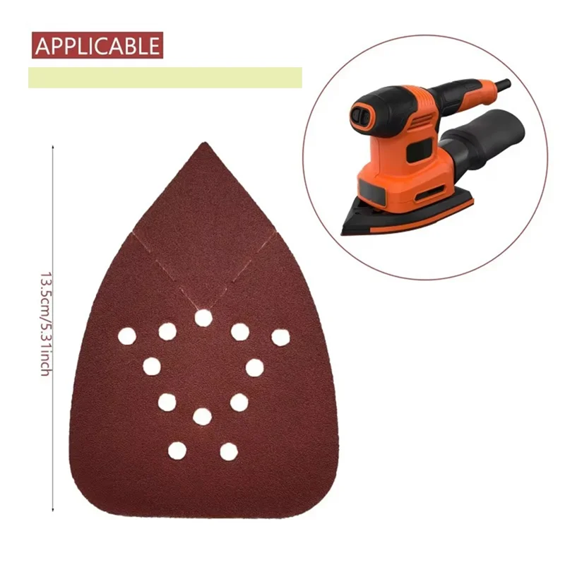 A27F-muis schuurpads 60 stuks, assortiment muisschuurmachine schuurpapier, 12-gaats klittenband detailschuurpads