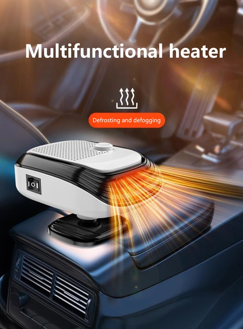 Neuer 12V/24V Winter-Autoheizlüfter 360 ° Schnelle Heizung durch Rotation, großer Luftauslass, einstellbare Windgeschwindigkeit zur Enteisung der Windschutzscheibe – Detail 1