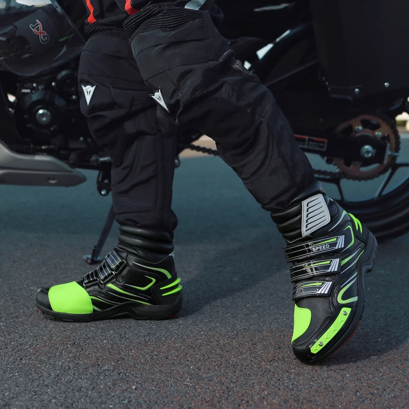 Anti-fall Motocross Shoes Antiskid Motorcycle Shoes Wear Resistant Motorcycle Boots Shock Absorption Motorcycle Accessories