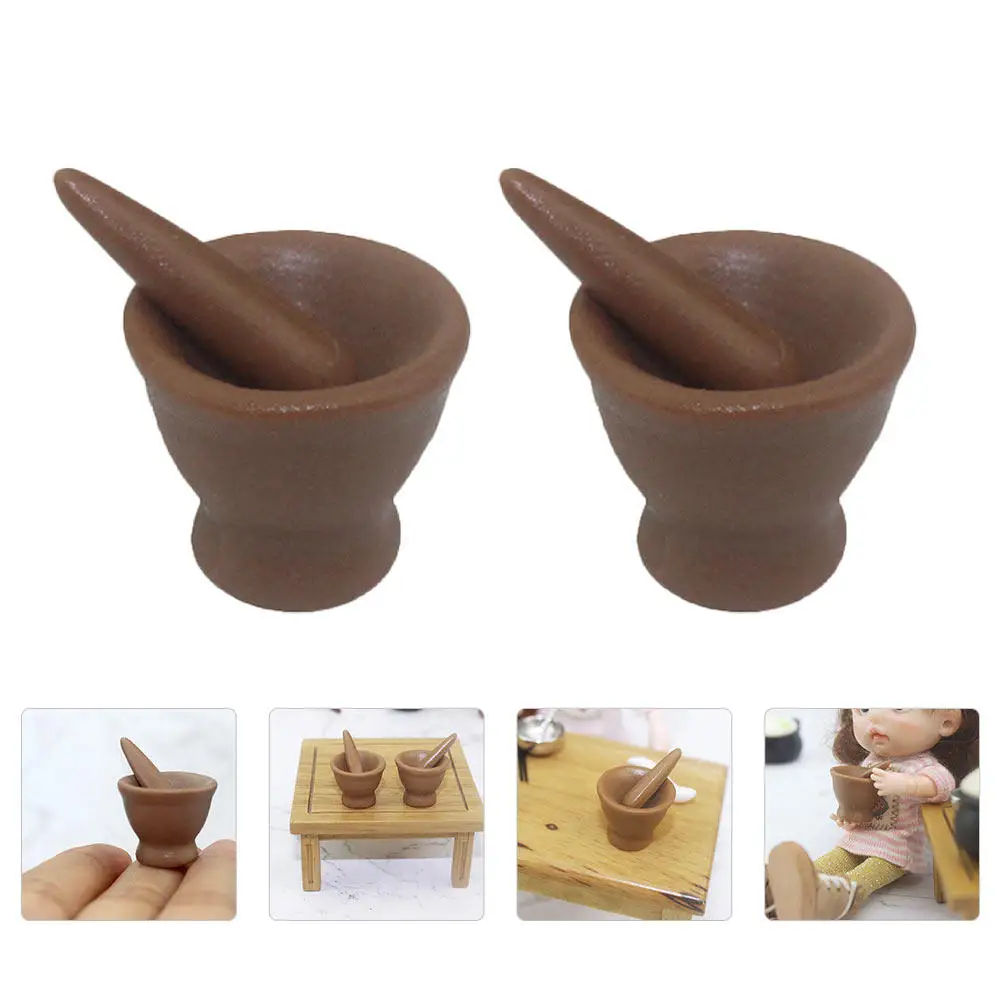 

2 шт. миниатюрные измельчители чеснока из смолы, реалистичные аксессуары для кукольного домика, декоративные элементы для создания сказочной атмосферы