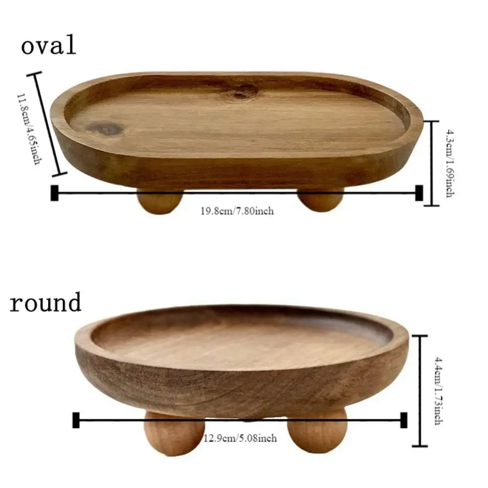 Elegant Wooden Oval Tray,Dessert/Candle/Key Storage - Perfect Gift for Any Occasion