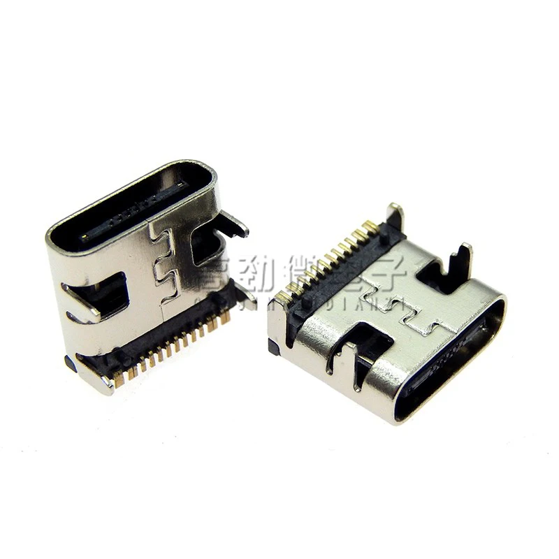 10Pcs USB 3.1 Type C 16Pin Female SMT Socket Charging Port PCB Solder Connector