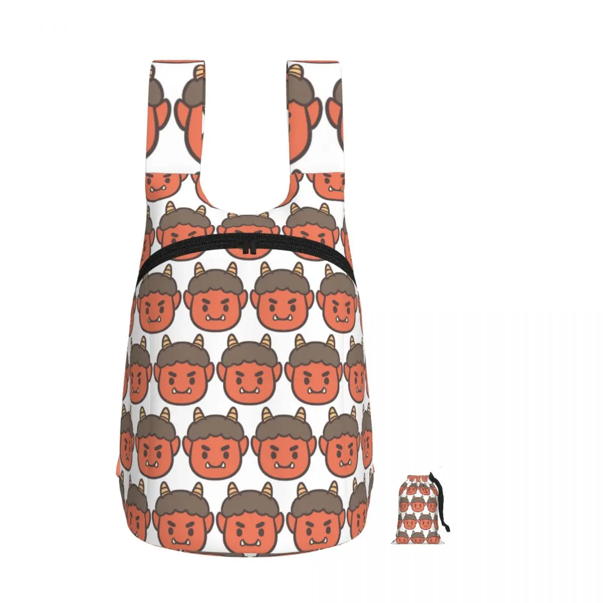 Japanese Demon Oni Kawaii Backpack Student Storage BookBag Children School Bag Computer Shoulder Bags for Men Women