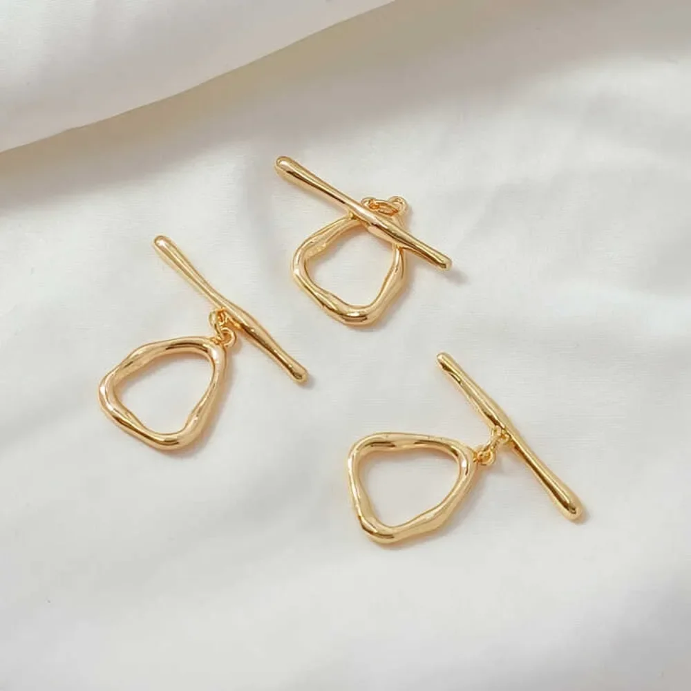 النحاس مطلي OT مشبك 14K مطلية بالذهب جراد البحر مشبك معلق زهرة لوحة نهاية اتصال مشبك Diy بها بنفسك اكسسوارات الديكور