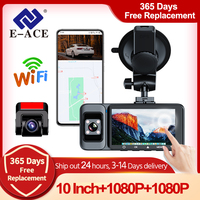 E-ACE B29P 3 Channel WiFi GPS Dash Cam 4K CAR DVR With High Definition Night Vision 24H Park Monitor Support 1080P Rear Camera