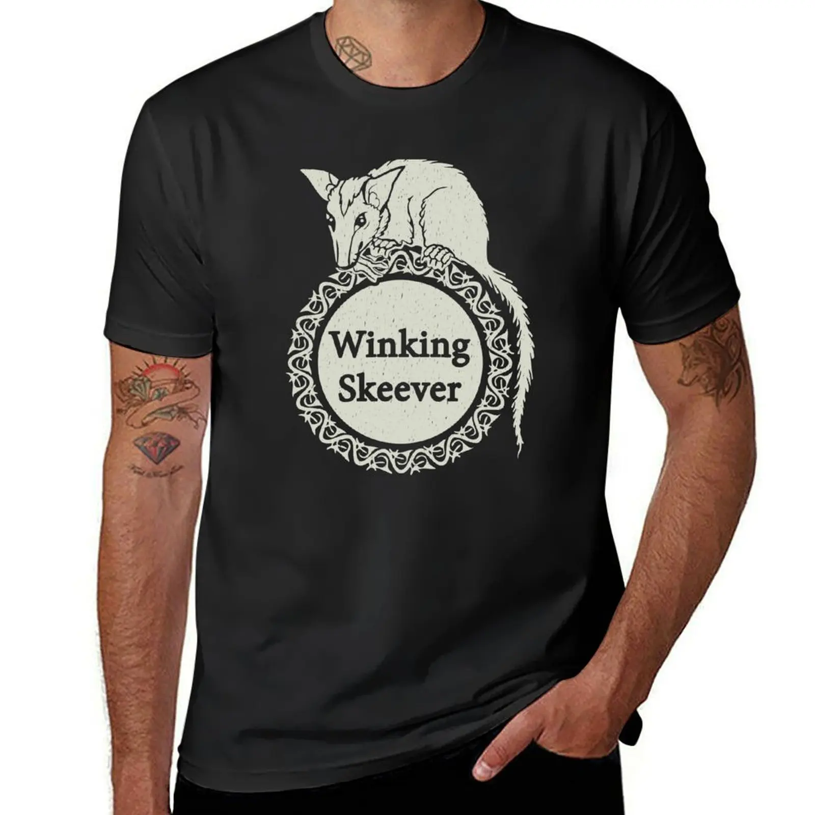 

The Winking Skeever T-Shirt man t shirt valentines clothes Louboutins mens graphic t-shirts funny