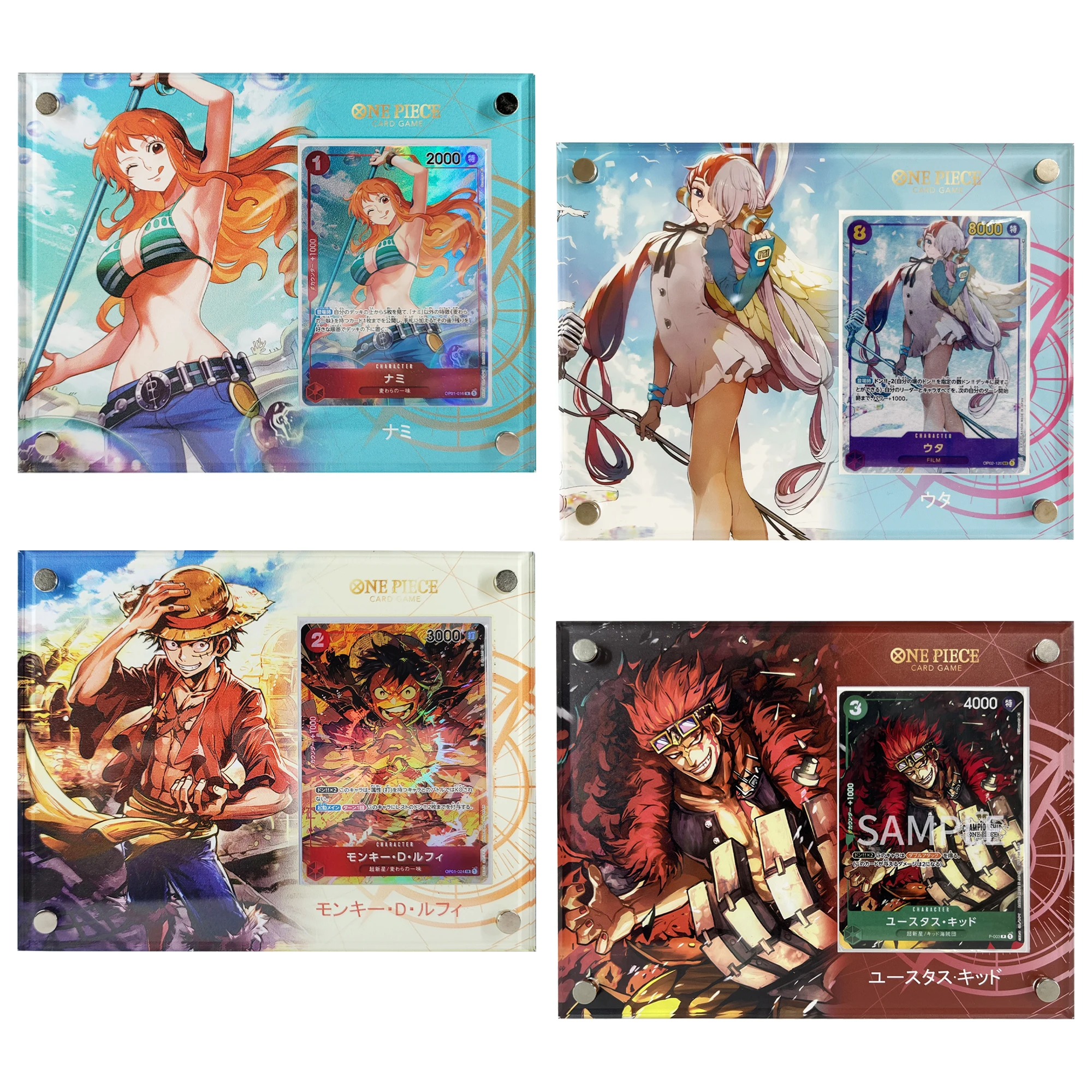 

One Piece Display Stand OPCG Luffy Nami Yamato Uta Hancock Acrylic Card Brick Photo Game Collection Gift Toy Not Include Card