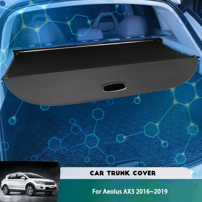 For Aeolus AX3 2016~2019 2017 2018 SUV Car Trunk Cargo Cover Organizer Partition Board Rear Boot Retracta Sun Shades Shielding