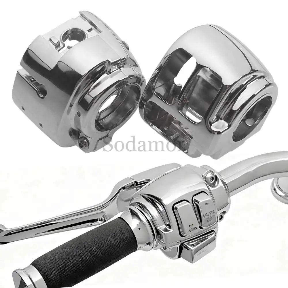 

Handlebar Control Switch Housings Cover Kit Street Style High Quality Billet Aluminum Housing More Durable Kit Fit For Harley