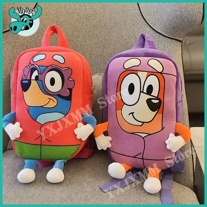 

Kawaii Cartoon The Dog Bingo Family Plush Bag Children School Bag Bluey Bingo Plush Mini Backpack Book Soft Bag Gifts For Kids