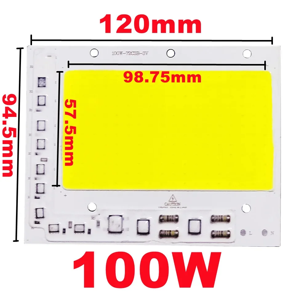 LED COB Chip 50W 100W 150W 200W 200-240V Smart IC Geen Behoefte Driver LED Lamp Lichtbron Voor Schijnwerper Spotlight DIY Verlichting