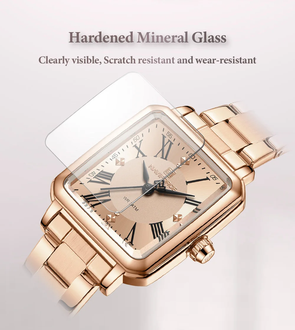 NAVIFORCE NF5065 Ladies Watch For Women Quartz Stainless Steel Waterproof Casual Woman Wristwatch