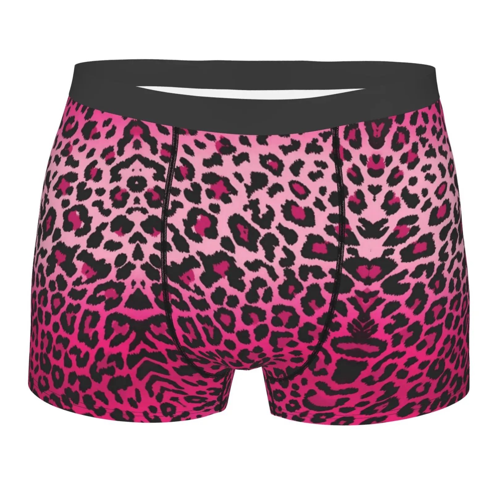 

Pink Leopard Animal Print Men Underwear Boxers Breathable Mens Boxershorts Men's Panties Underpants Man Boxers Briefs Trunks