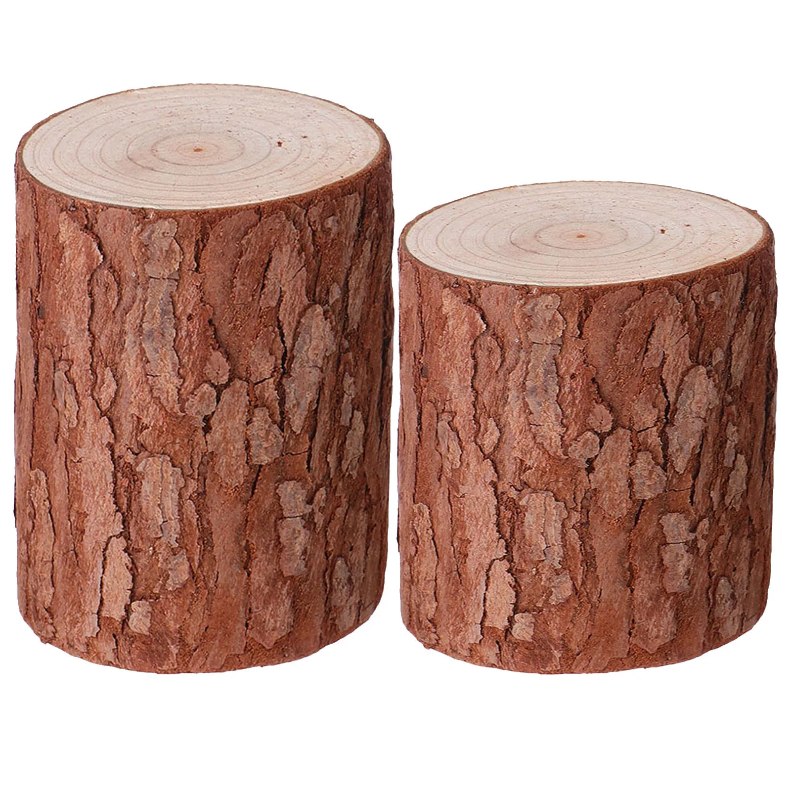 2 قطعة ديكور خشبي الجذع الخشب الطبيعي زينة المناظر الطبيعية الصغيرة لسطح المكتب غرفة بار أرفف الكتب حديقة سجل الزينة الحرف اليدوية #5
