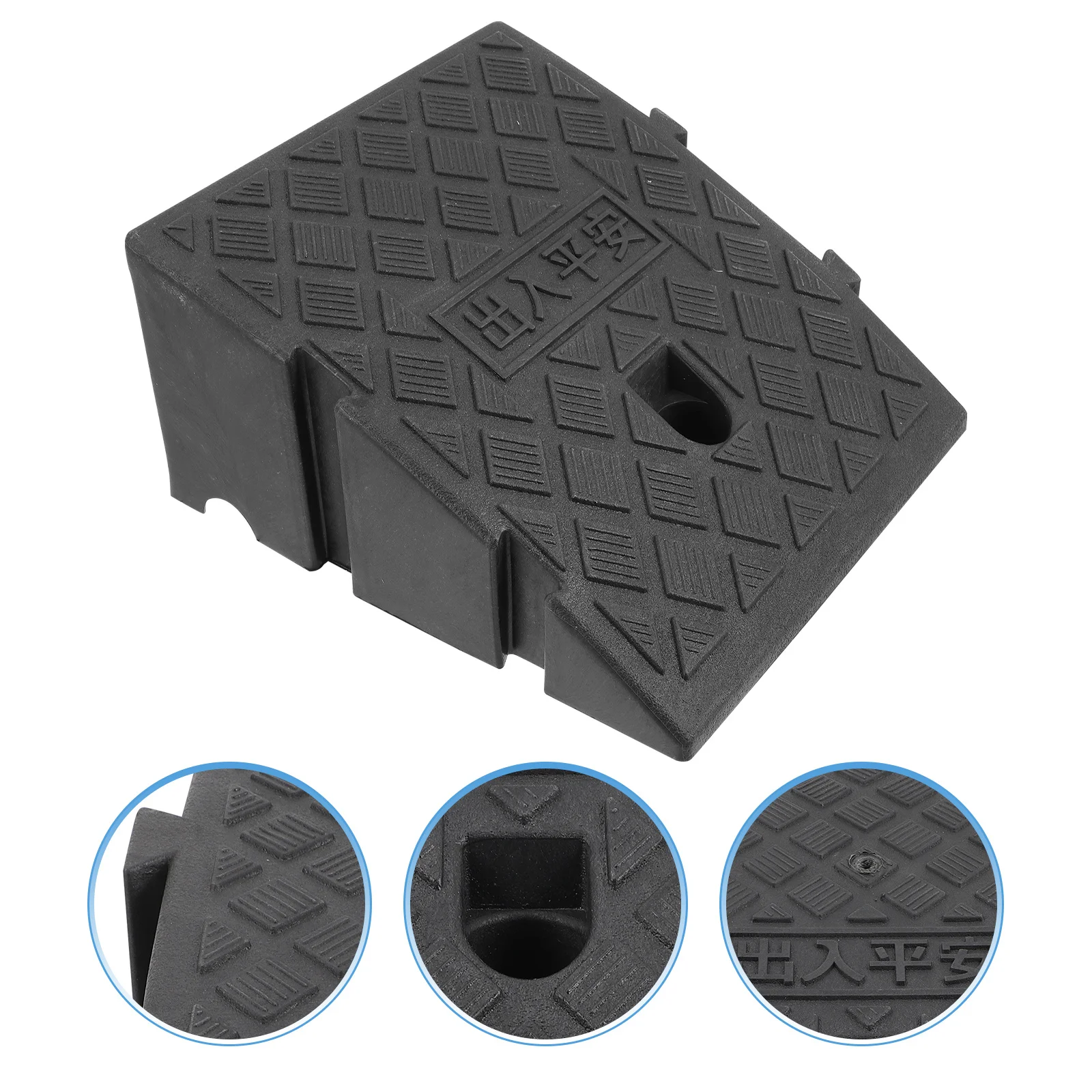 

Slope Ramp Pad Premium Plastic Diamond Texture Non-Slip Outdoor Lightweight Durable Car Curb Ramp For Driveway Garage Motorcycle