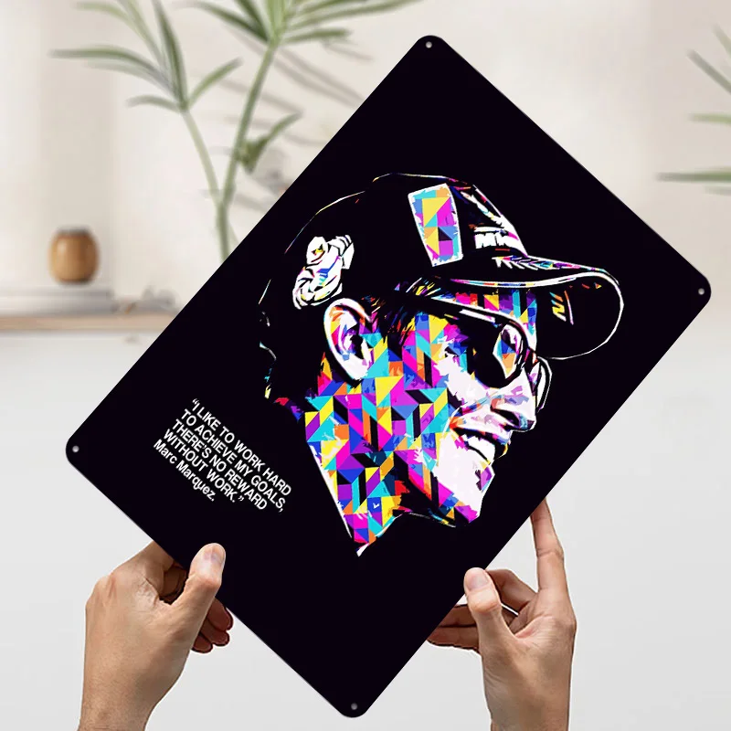 마르크 마르케즈 인용문 틴 사인 벽 장식 포스터 침실 장식 빈티지 금속 사인 남성 공간 장식 벽화 예술