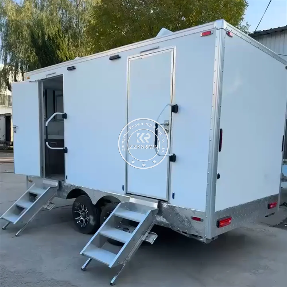 Movable Public Mobile Luxury Bathroom Restroom Trailer Portable Toilets  Mobile Bathroom Toilet Trailer