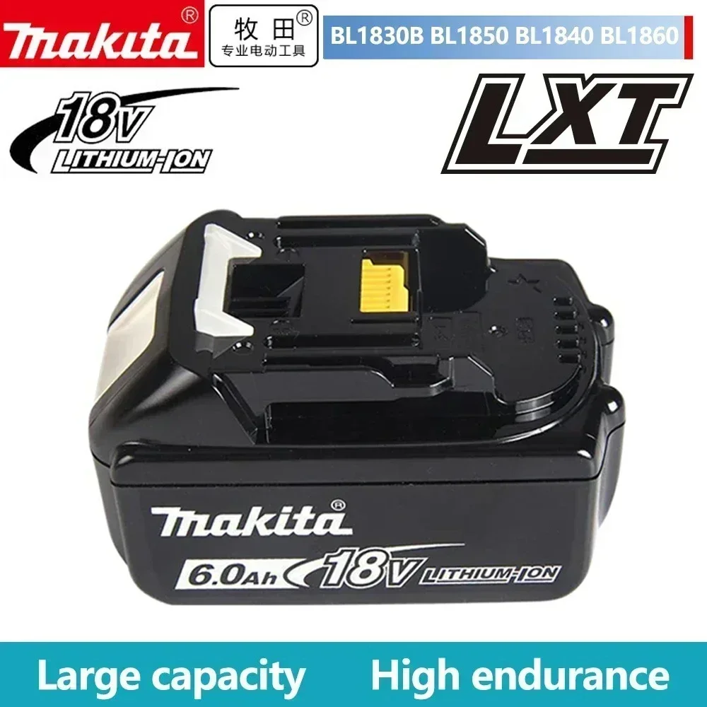 

100% Original Makita Rechargeable Power Tool Battery, Replaceable LED Lithium-ion, 6.0 Ah 18V LXT BL1860B BL1860BL1850 BL1830