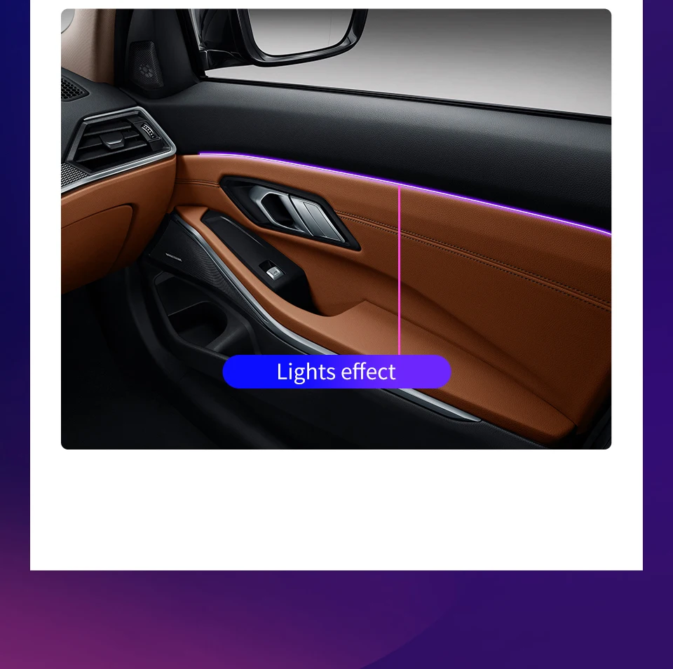 6/10/14/18 in 1 LED-Auto-Umgebungslichter RGB 213 64 Farben Acrylstreifen Symphony Streamer Interior Rainbow Atmosphere Lamp Kit – Detail 17
