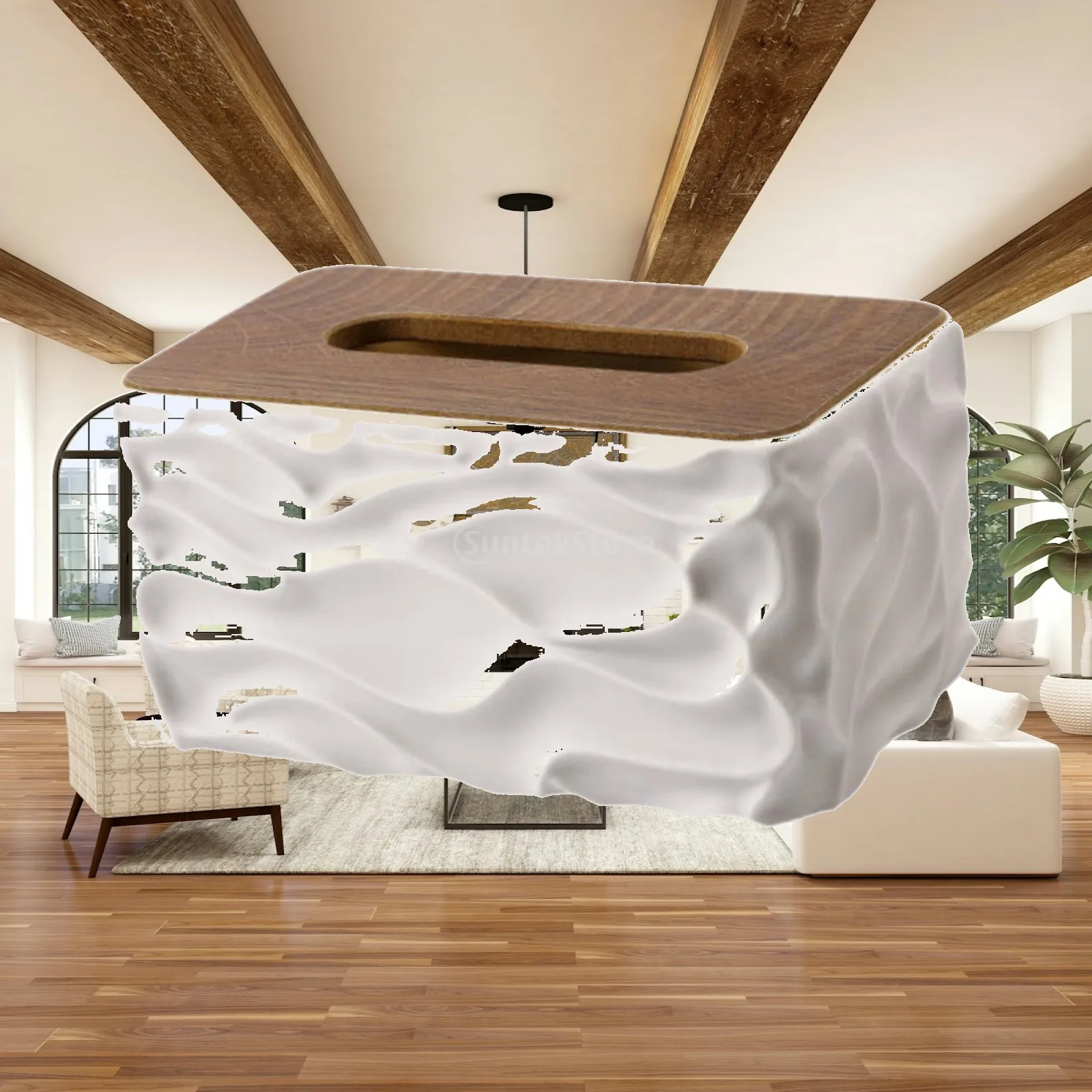 Tissue Box Cover, Napkin Holder Rectangular Creative Paper Dispenser Facial Tissue Holder, for Vanity Home Office Bathroom