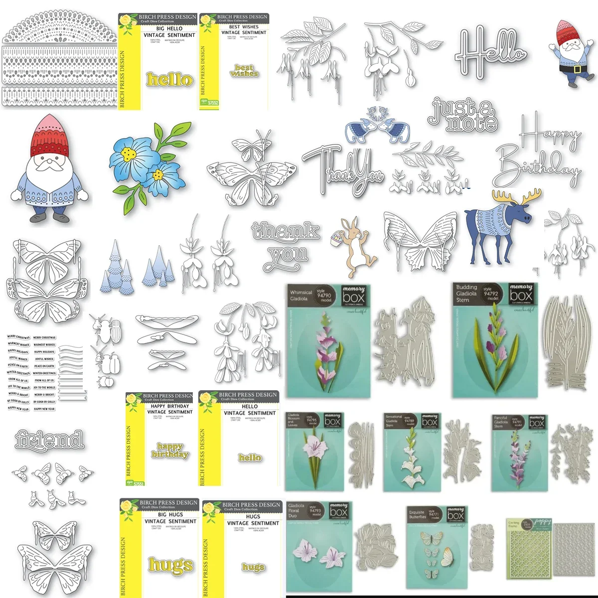 Santa Claus Butterfly 2024 New Metal Cutting Dies For Scrapbooking Paper Craft Handmade Card Album