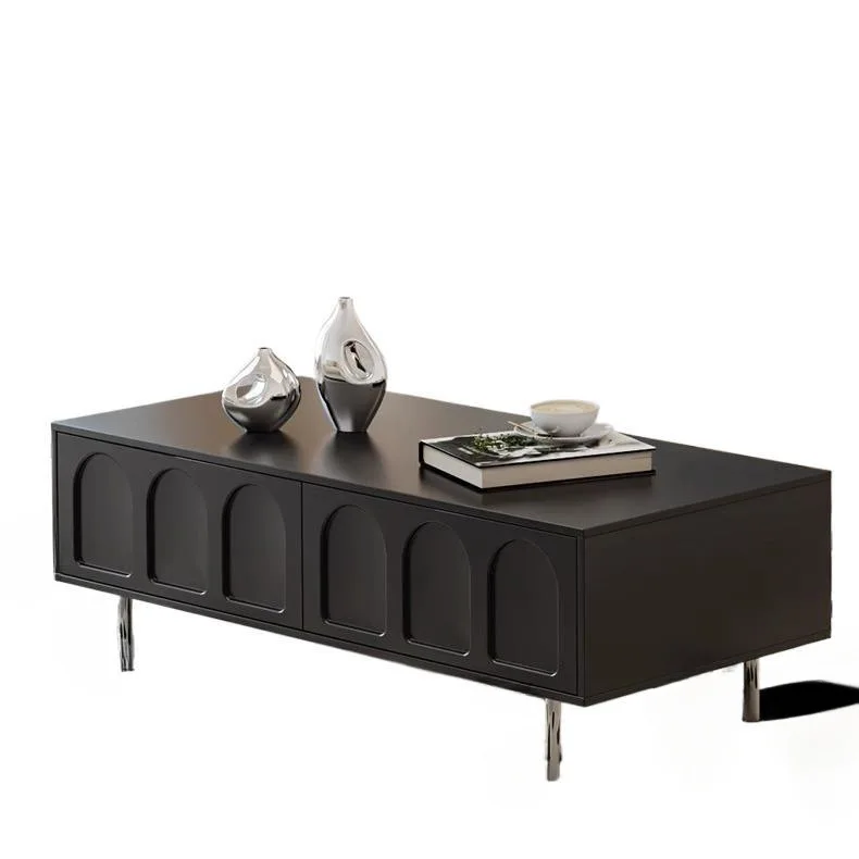 

French coffee table TV cabinet combination small apartment new black light luxury living room home TV cabinet simple and modern