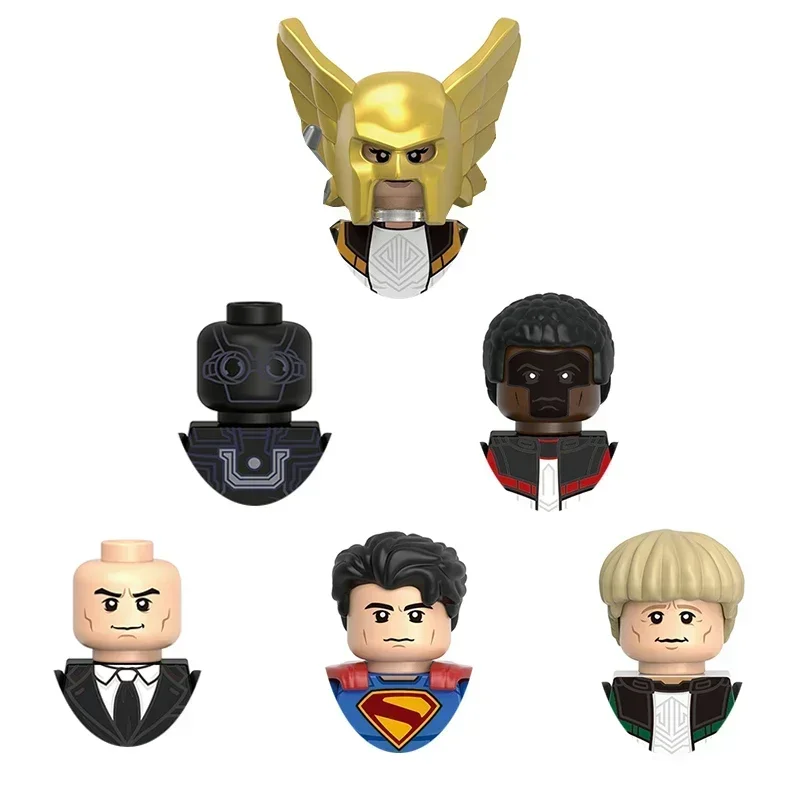 Фото Конструктор G0139: Супермен, Лекс Лутчер, Ультрамен, Мистер Террифик, Хоукгёрл, Грин-Лантерн — игрушка для мальчика на день рождения
