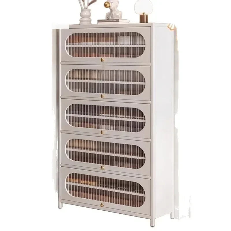 The multi-layer entrance to the home entrance opens the door shoe cabinet with large capacity