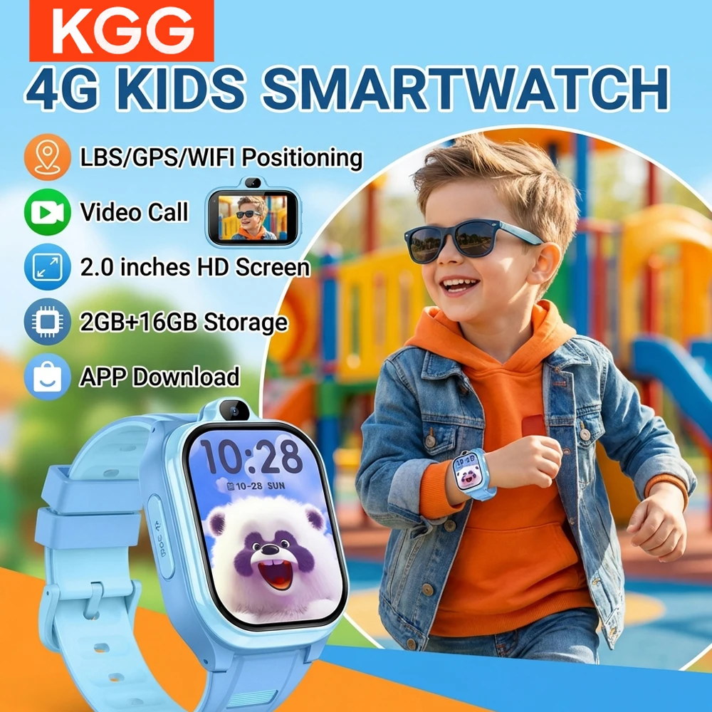 

4G Smart Watch Kids GPS WIFI Video Call SOS Tracker Location Phone Watch Child Smartwatch Monitor Boys Girls Gifts APP Download