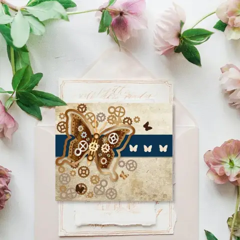 मैकेनिकल गियर तितली आकार कार्बन स्टील डाई कट तितली स्टीमपंक धातु एम्बॉसिंग डाई कट स्टेंसिल स्टीमपंक बनाना 8 best sales तितली मर जाती है - №5