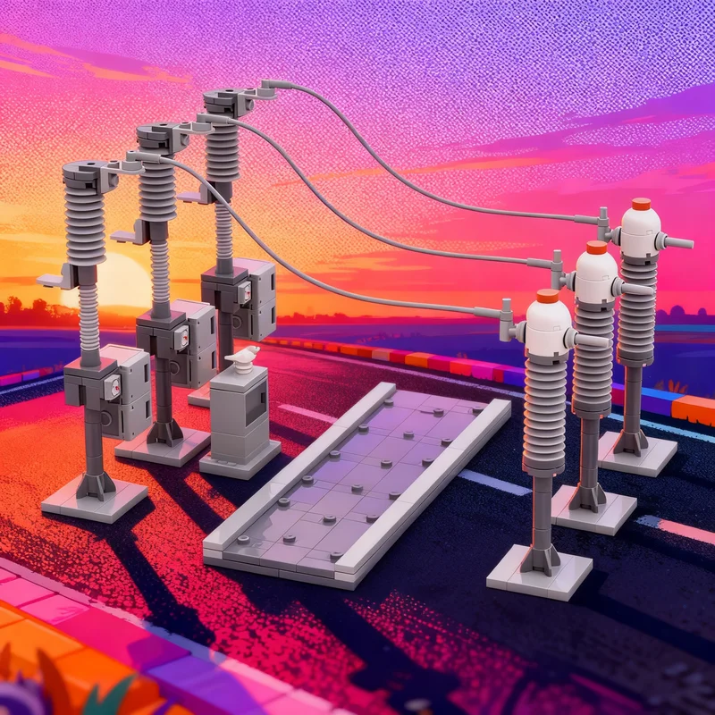 

533pcs MOC High Voltage Electrical Substation Technical Model Building Blocks Construction Christmas Gifts Toys Education Brick