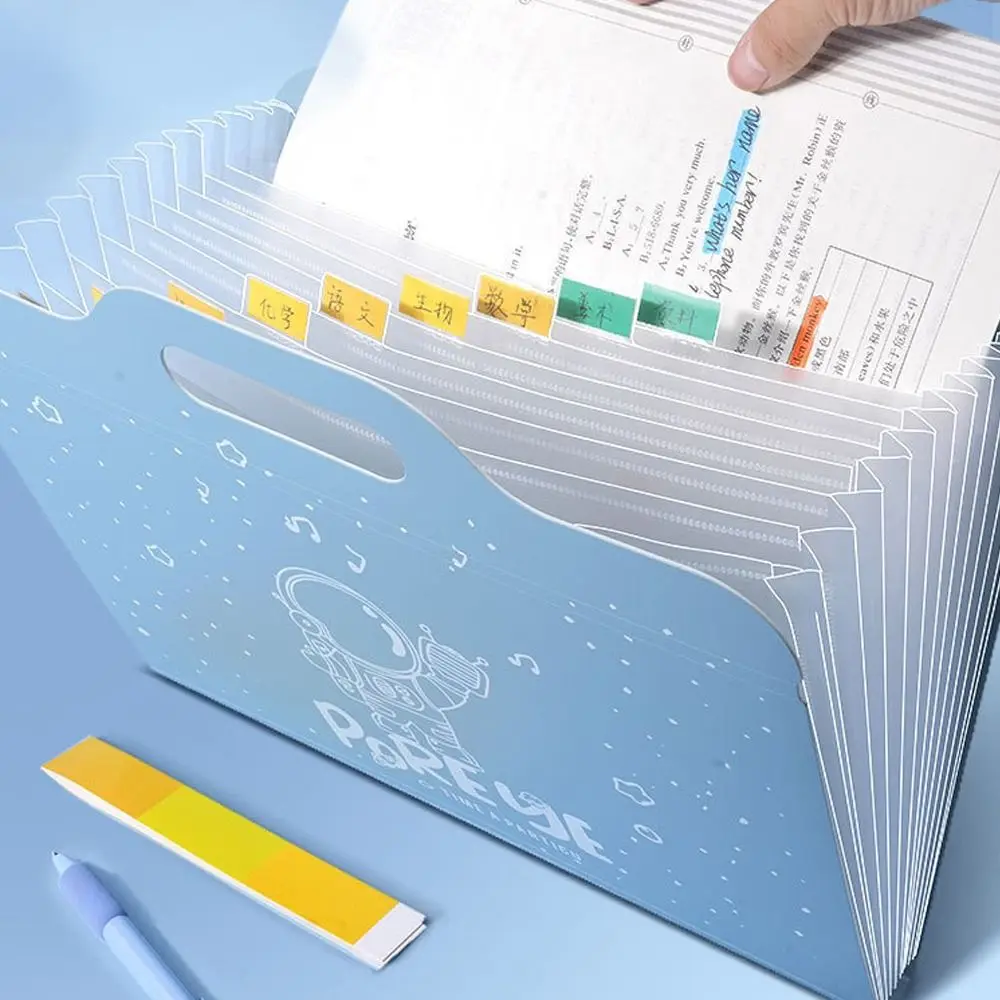 13 Pockets File Folder Portable Multifunctional Document Bag Dirtyproof Waterproof Work Collection Organizer