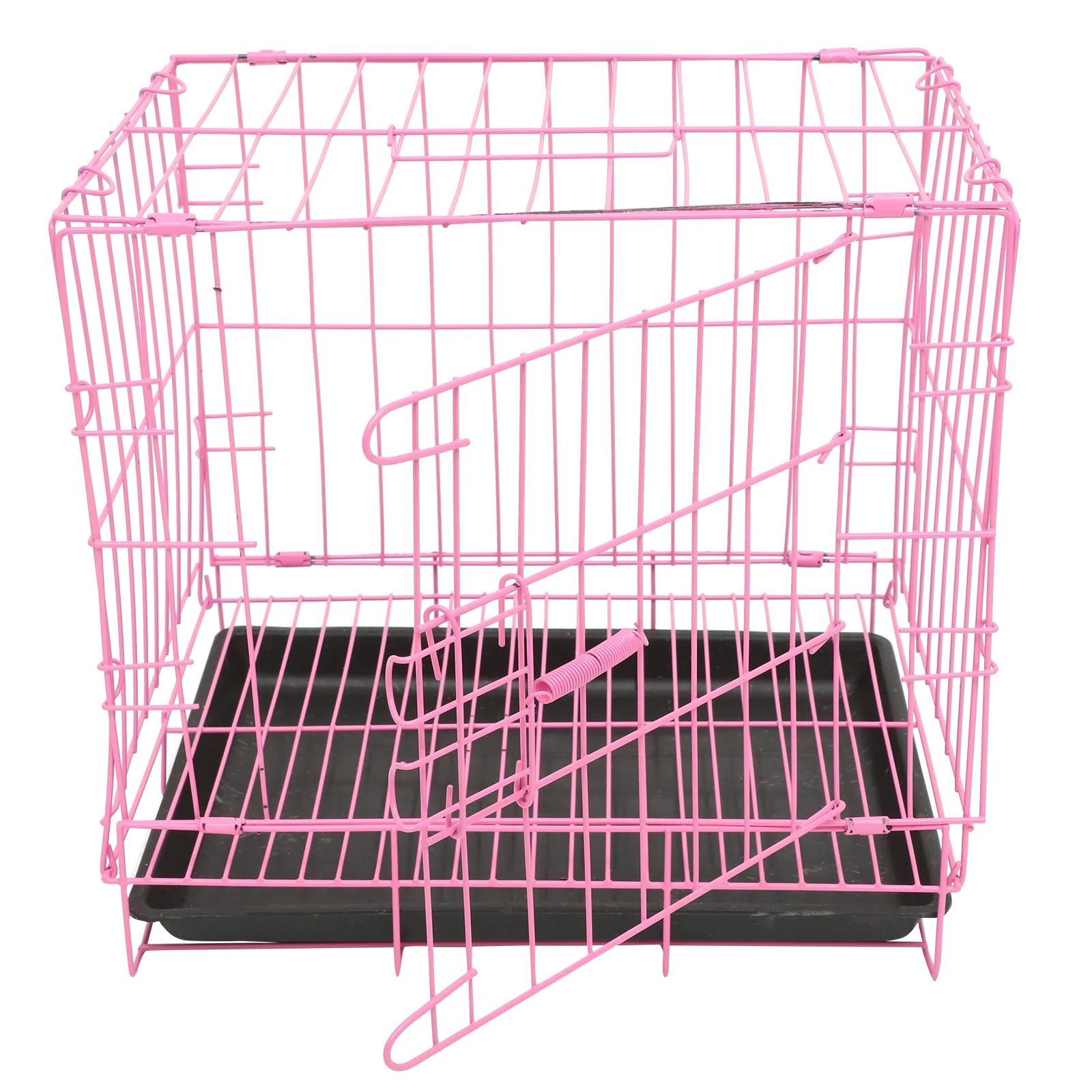 

Portable Folding Dog Kennel Steel Wire Cage for Small Medium Pets Indoor Cat Rabbit Pet Home Shelter Moving Container Supplies