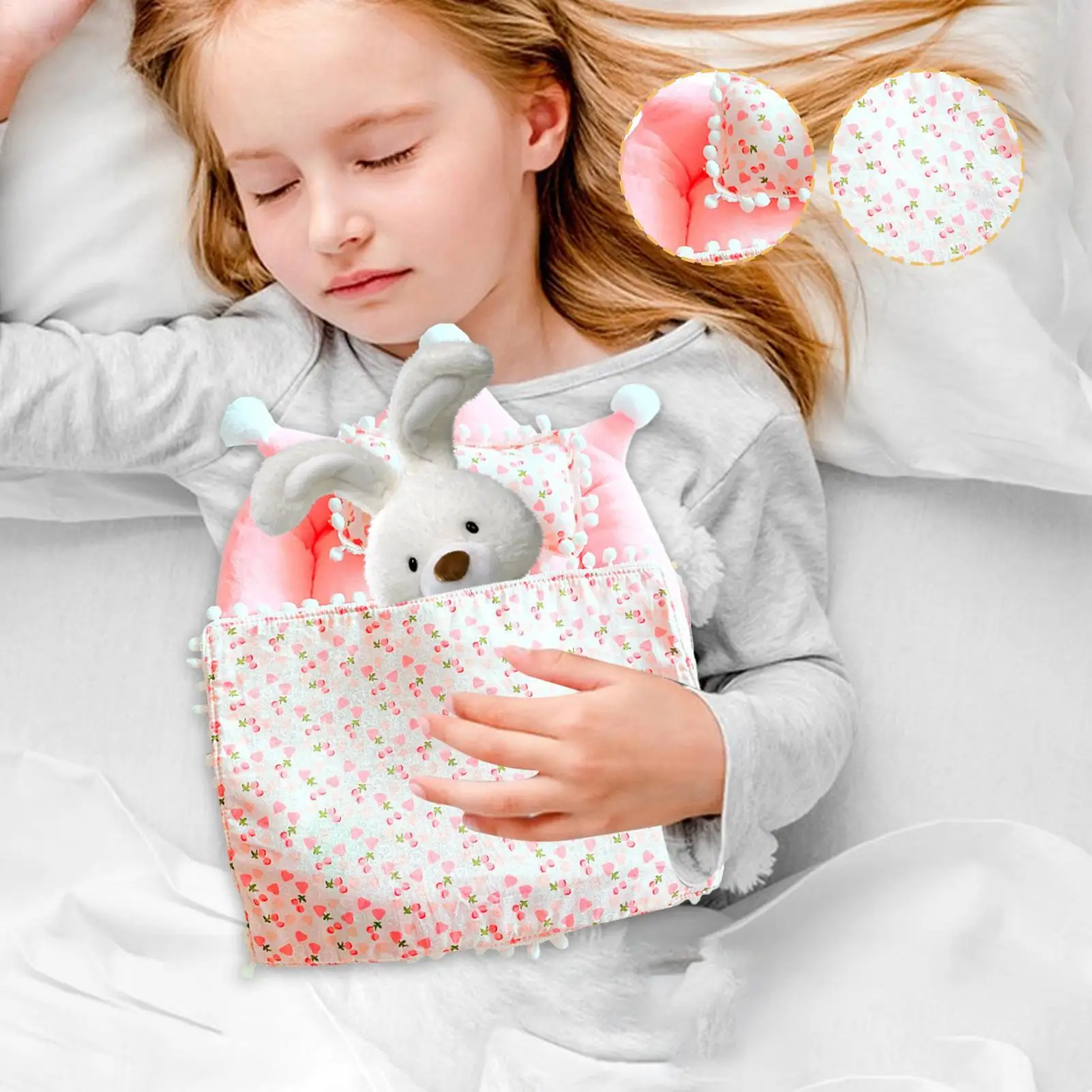 Set biancheria da letto per bambole Coperta Cuscini Accessori Set da gioco per letto Gioco di ruolo Mobili decorativi Giocattolo per bambini Ragazzi Ragazze Collezionisti