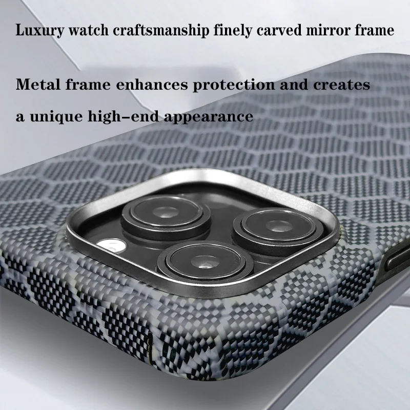 For Magnetic Case For iPhone 13 14 15 16 Pro Max Kevlar Carbon Fiber Ultra Thin for iPhone 16/16Pro MagSafe Protective Cover