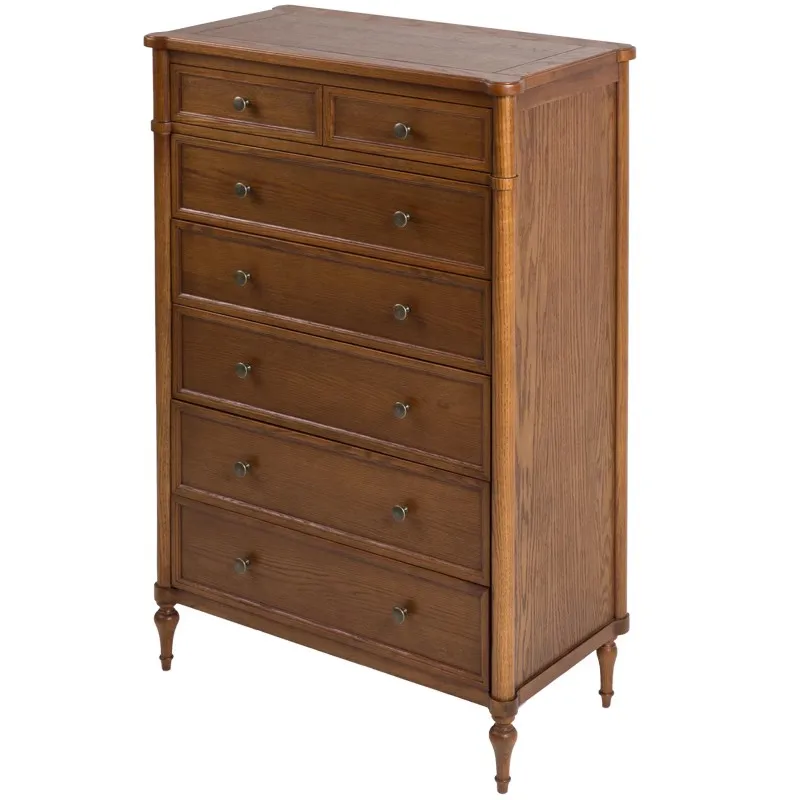 

Solid wood chest of drawers, flip dresser storage integrated bedroom multi-functional storage