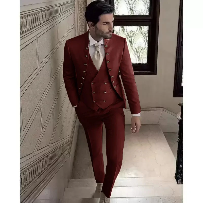 Traje italiano personalizado para hombre, blazer Formal de lujo para graduación, esmoquin para novio, chaqueta ajustada de negocios para boda, 2024