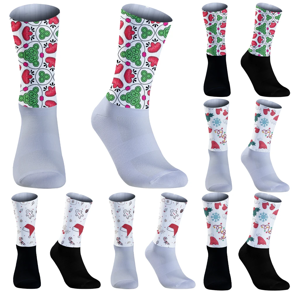 Chaussettes Whiteline coordonnantes en silicone pour homme, accessoire de sport, de vélo, de course, de cyclisme, d'été, nouveau, 2024