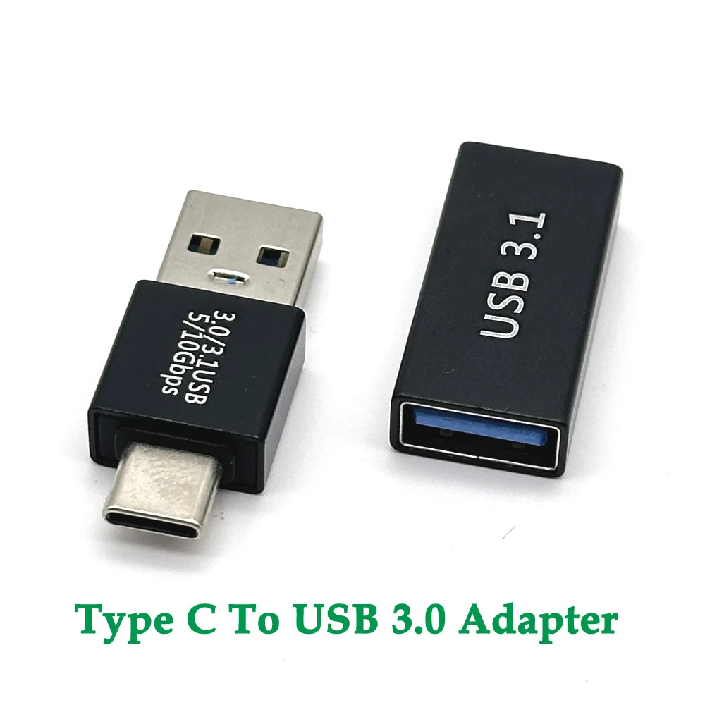 100PCS  Type C To USB 3.0 Adapter OTG USB C To Type C Male Female Converter Connector