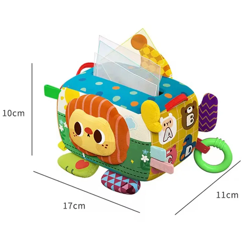 Nieuwe baby's en peuters 0-1 jaar oud Tissue Box Toy Baby Pompen Muziek Pasgeboren papier Vroeg onderwijs Creatief speelgoed