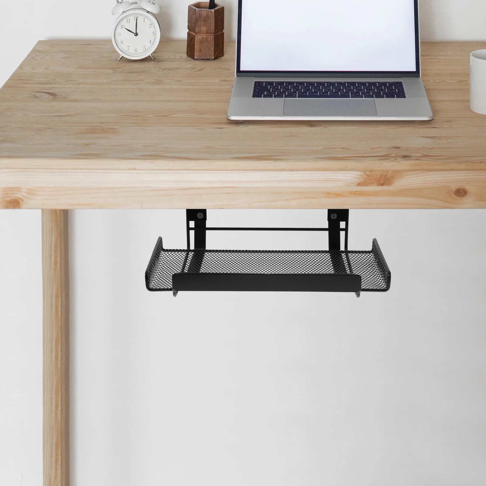 

Under Desk Cable Management Tray Black Small Rack for Power Supplies Outlet Strips ganizer Metal Wire Keeper Charging Desk