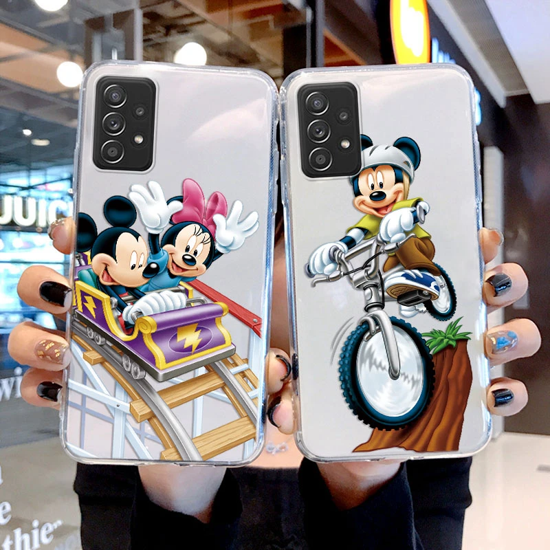 غرزة ديزني ميني ميكي سيليكون الحال بالنسبة لسامسونج غالاكسي A32 A53 5G A52S A 52 A52 لينة واضحة لطيف فوندا لسامسونج A32 A 53