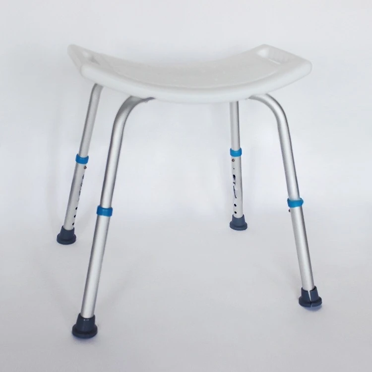 Badhocker aus Aluminiumlegierung mit Rückenlehne für ältere Menschen