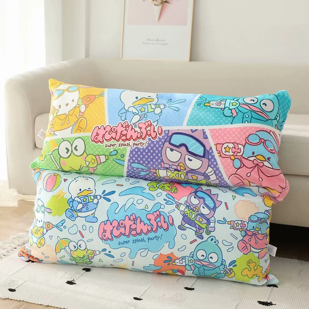 Sanrio หมอนน่ารักน่ากอดสไตล์ญี่ปุ่นหมอนอิงพิมพ์ลายด้านหลังยัดไส้อะนิเมะการตกแต่งบ้าน