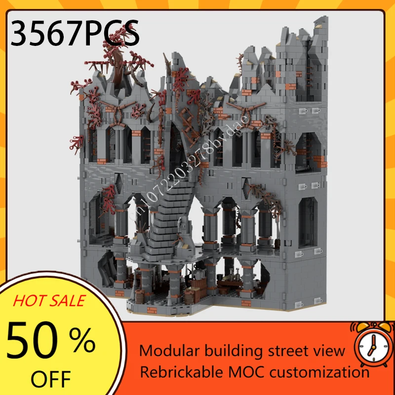 MOC Medieval Castle Custom Puzzle Model UCS Dol-Guldur Technical DIY Assembly Architecture Set Toy For Xmas Child Holiday Gift