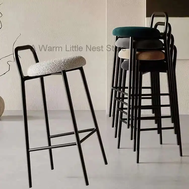 

Современный кухонный стул в скандинавском стиле, офисный дизайн, европейский металлический барный стул, табурет для дома, мебель для декора интерьера