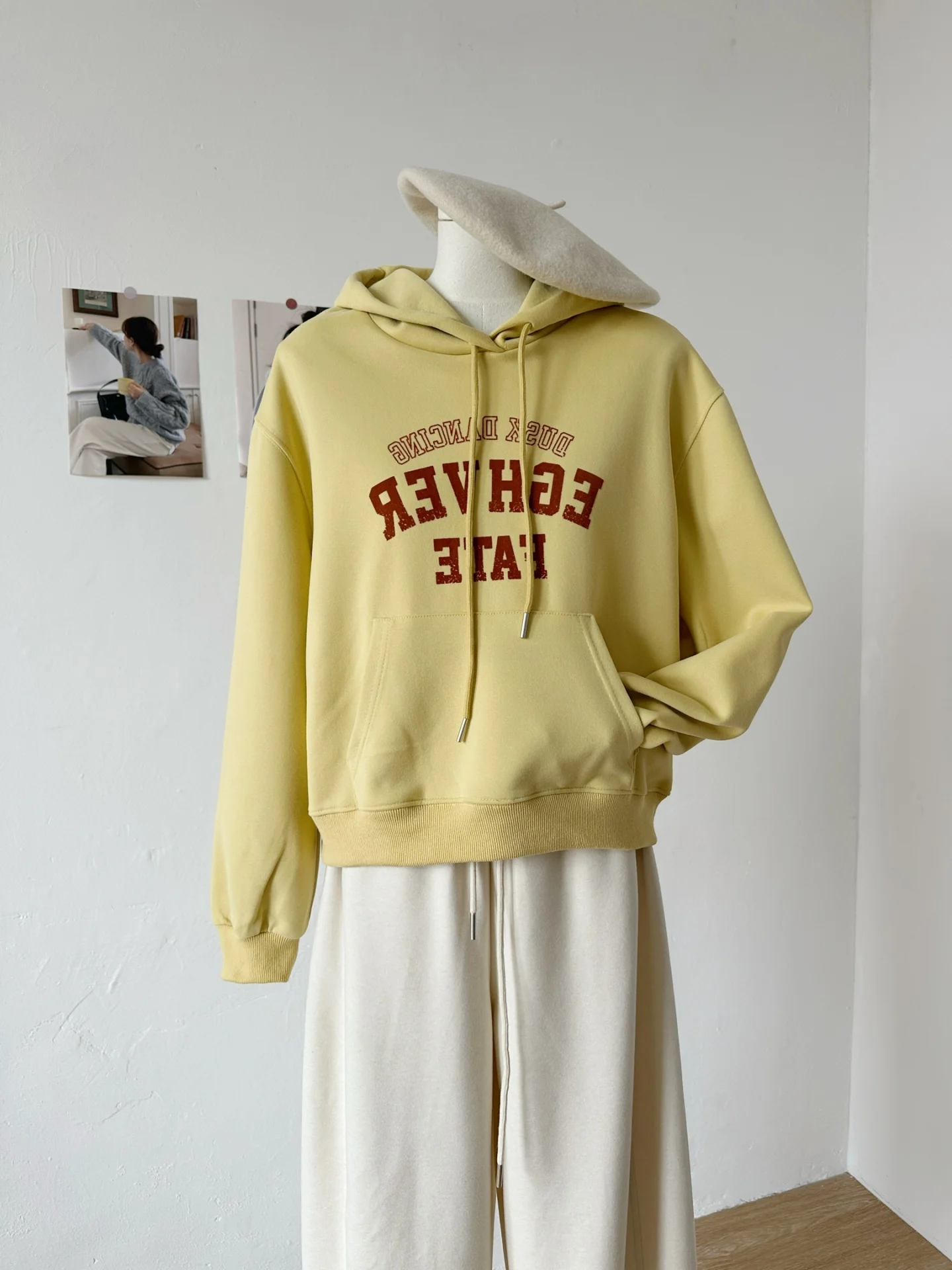 

Американский ретро-худи с надписями, женский, весенне-осенний, с длинным рукавом, повседневный, приталенный, универсальный свитшот в корейском стиле