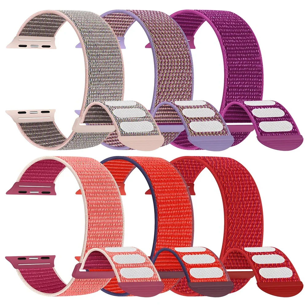 

Nylon loop Strap For Apple Watch Bands 44mm 40mm 45mm Ultra2 49mm 41mm Sport Bracelet iwatch Accessories Series 9 8 se 7 6 5 4 3